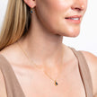 Elements Gold Blue Sapphire Sleek Teardrop Earrings