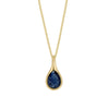 Elements Gold Blauer Saphir Eleganter Teardrop-Anhänger