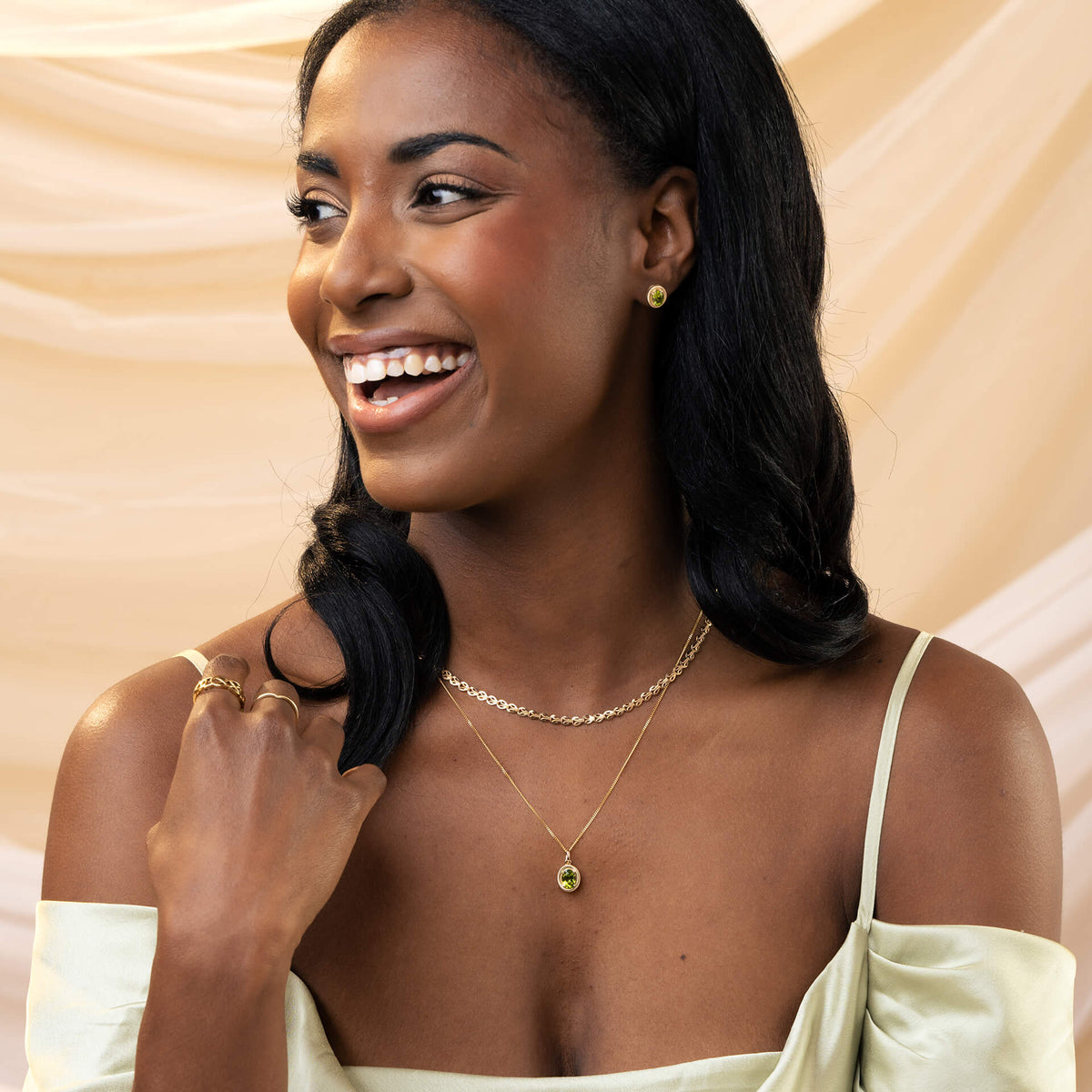 Elements Gold Stampato Link Chain Necklace