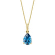 Elements Gold London Blue Topaz Rope Twist Pendant