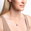 Elements Gold London Blue Topaz Rope Twist Drop Earrings