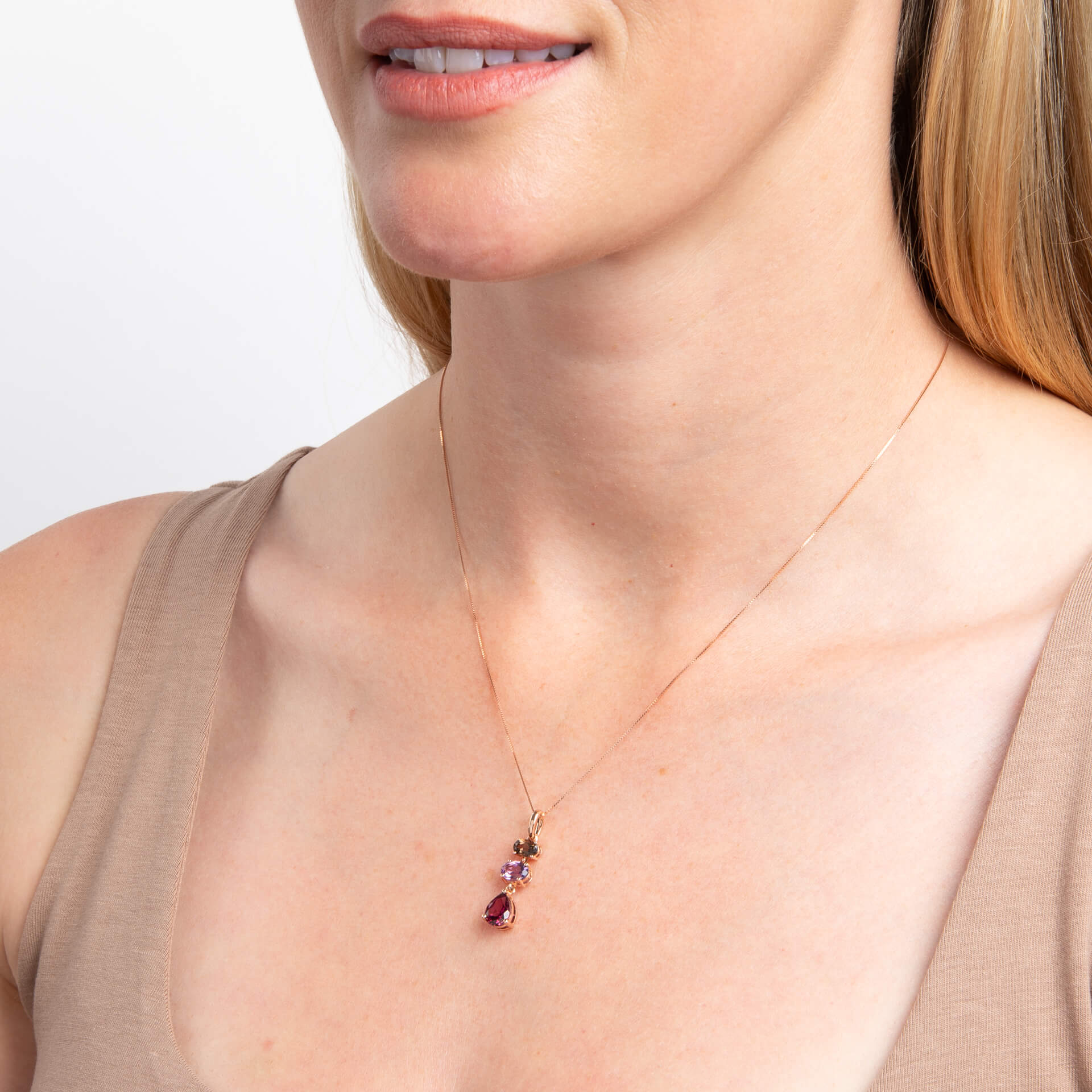 Elements Gold Semi-Precious Drop Pendant