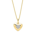 Elements Gold Pavé Diamond Heart Pendant