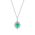 Elements Gold Emerald Art Deco Pendant