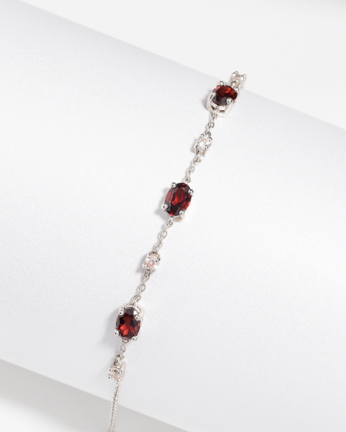 Set Completo - Parure di Gioielli in Granato e Argento Sterling