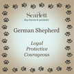 German Shepherd Personalised Silver Dog Tag Necklace