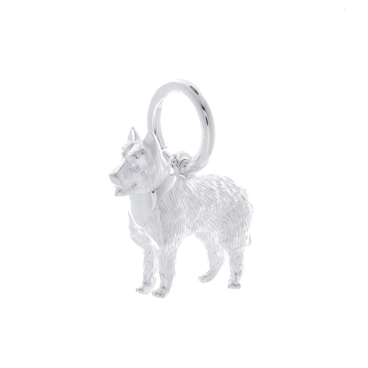 German Shepherd Personalised Silver Dog Tag Necklace