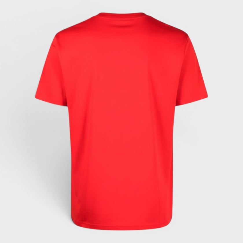 Oversized T-Shirt Refracted Embroidery Red Black