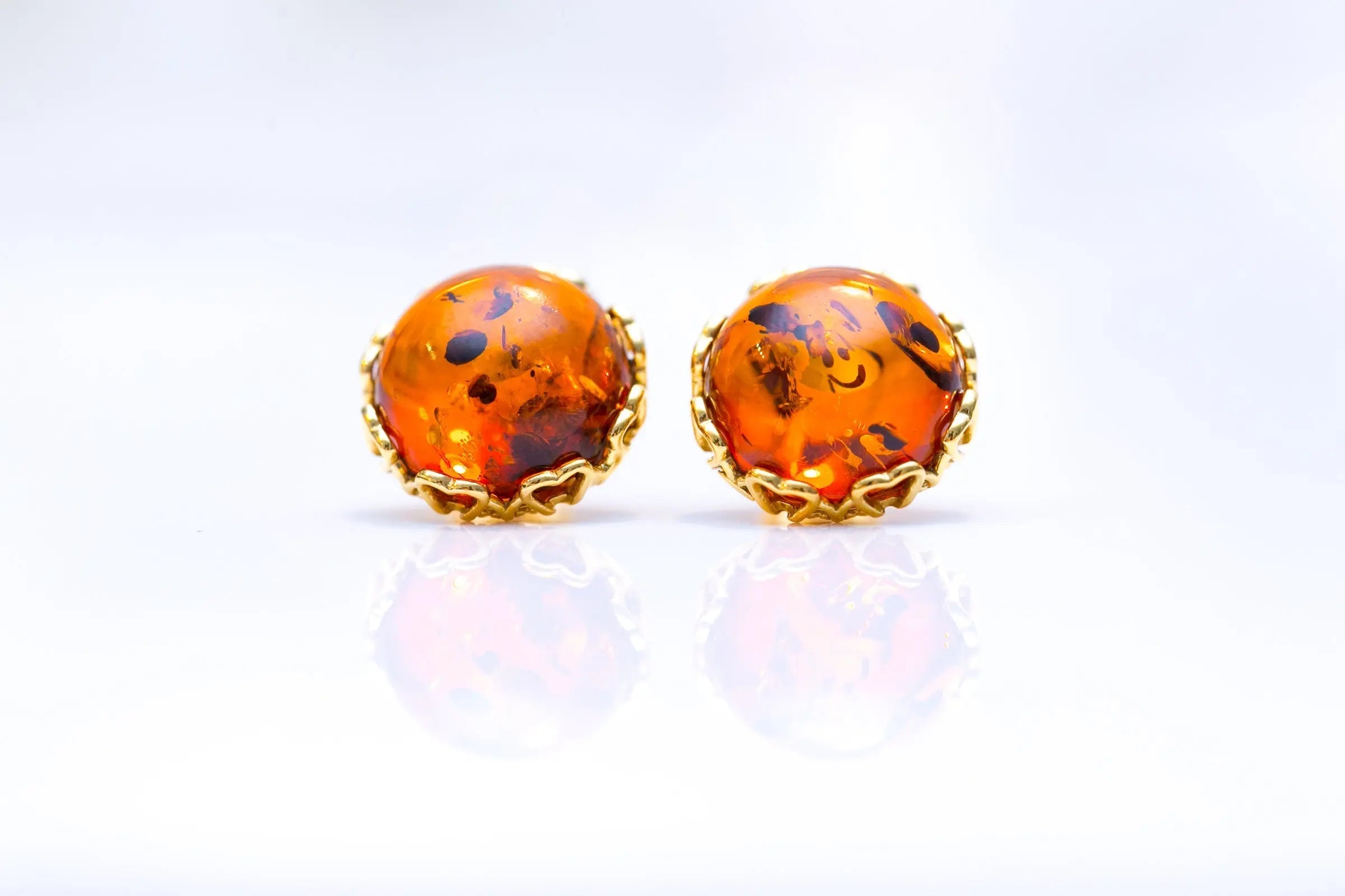 Gouden Oorbellen met Hartjesframe