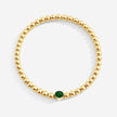 Gold Beaded Bubble Birthstone Bracelet