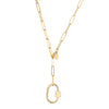 Oval Carabiner Long Link Chain Necklace