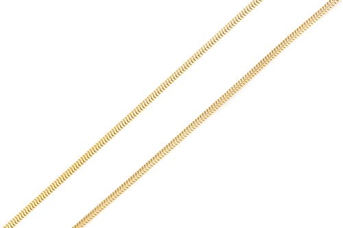 17,5" (45cm) vergoldete Schlangenkette
