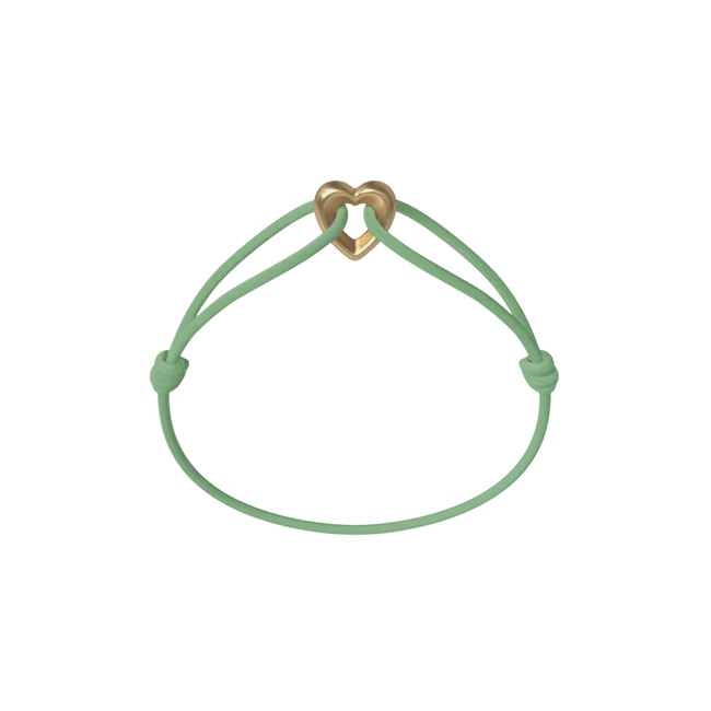 Golden Heart Cord Bracelet
