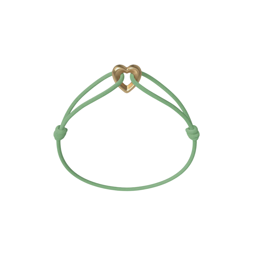 Golden Heart Cord Bracelet