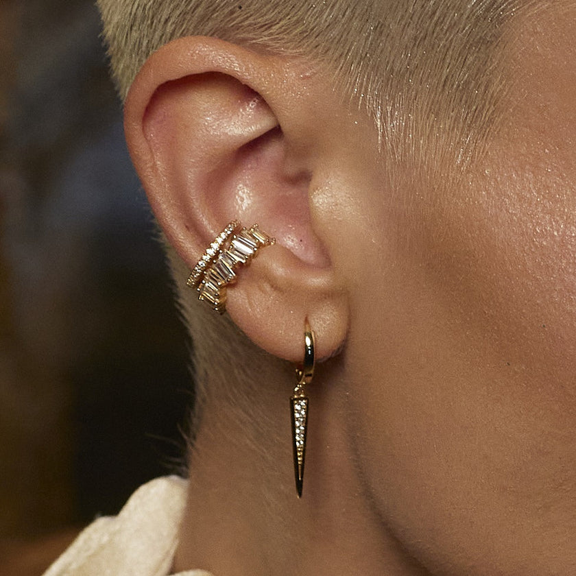 Slim Sparkling Single Ear Cuff