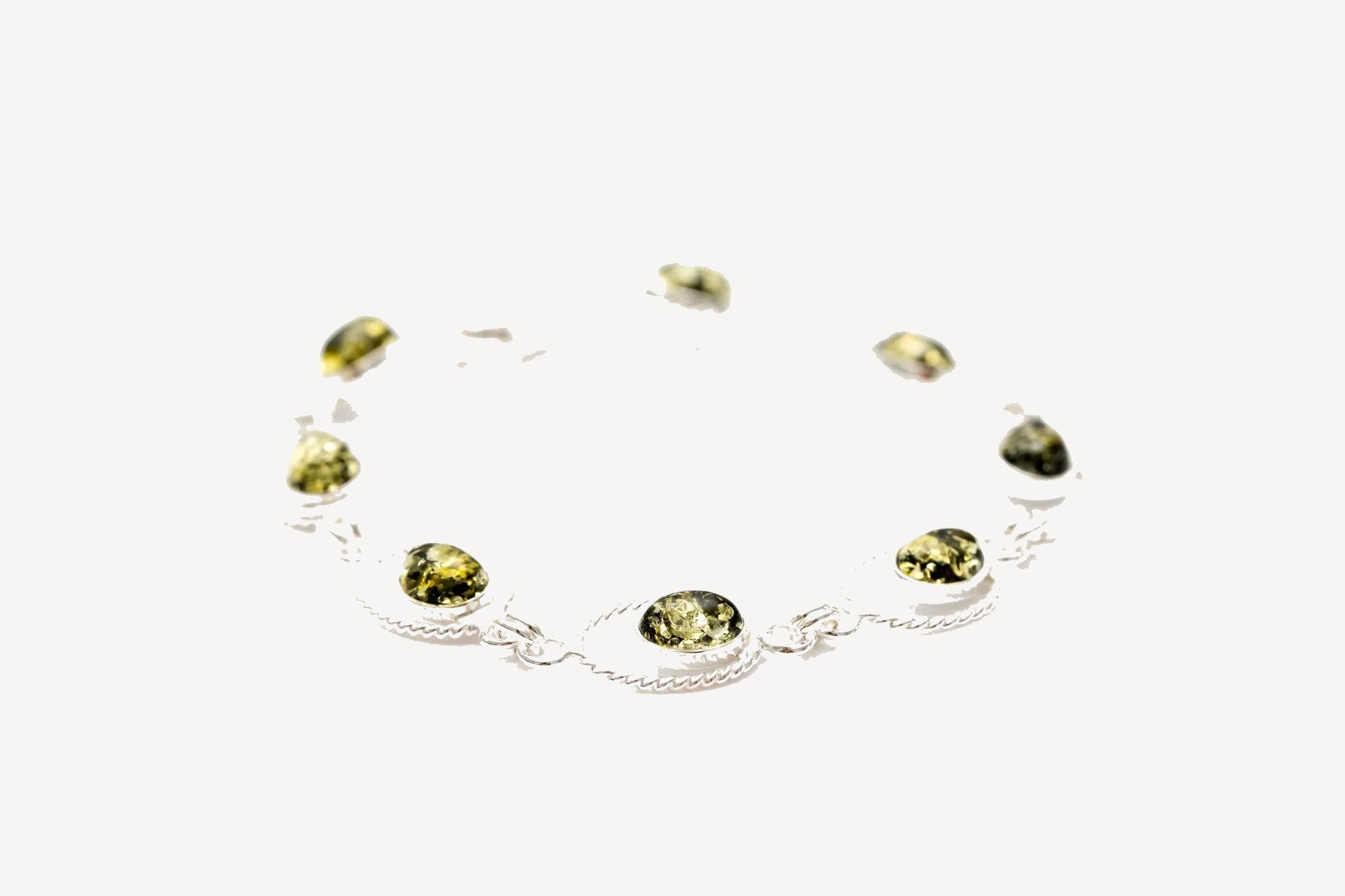 Green Amber Quintessence Link Bracelet