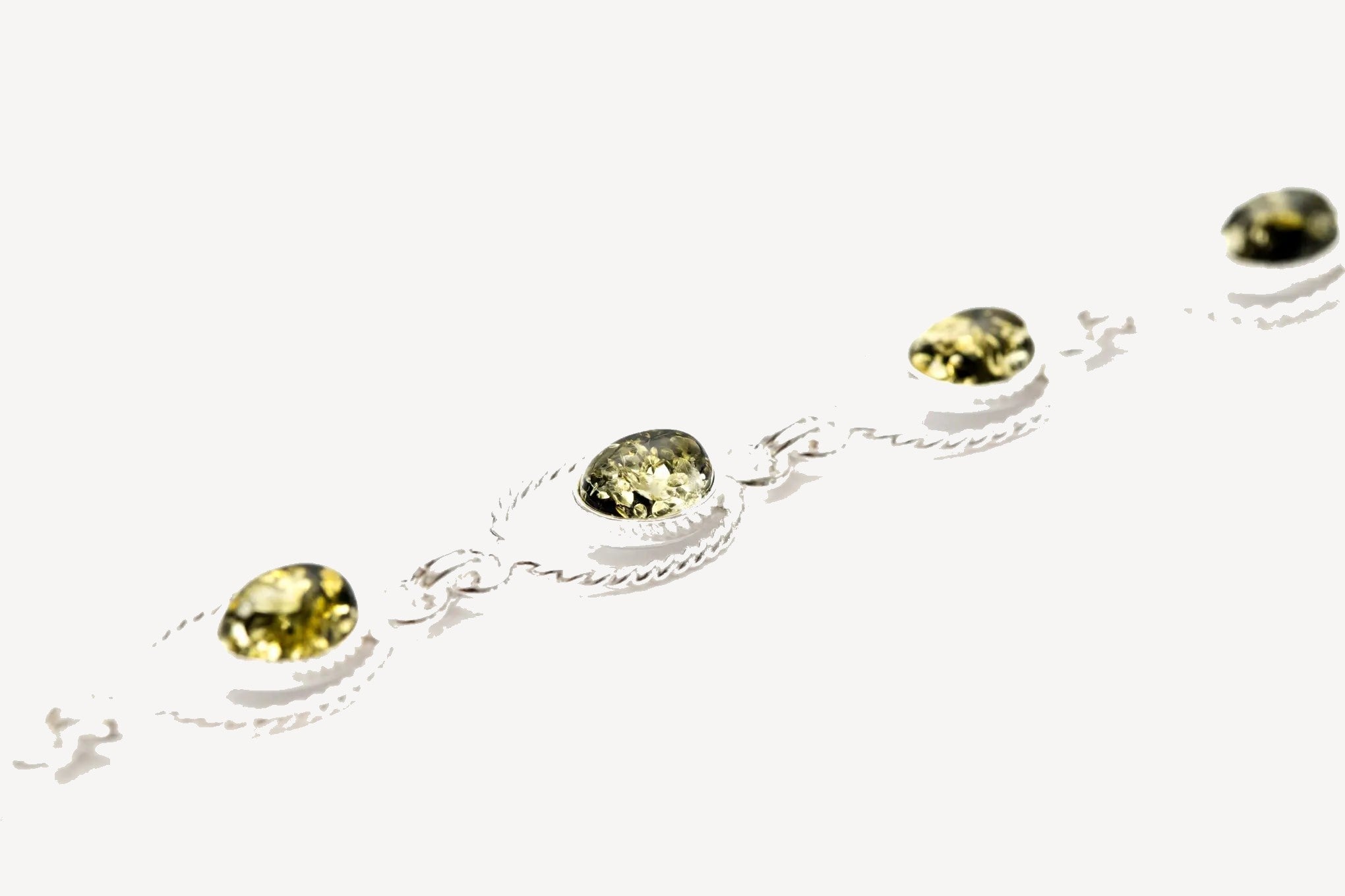 Green Amber Quintessence Link Bracelet
