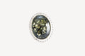 Groene Amber Kwintessens Statement Ring