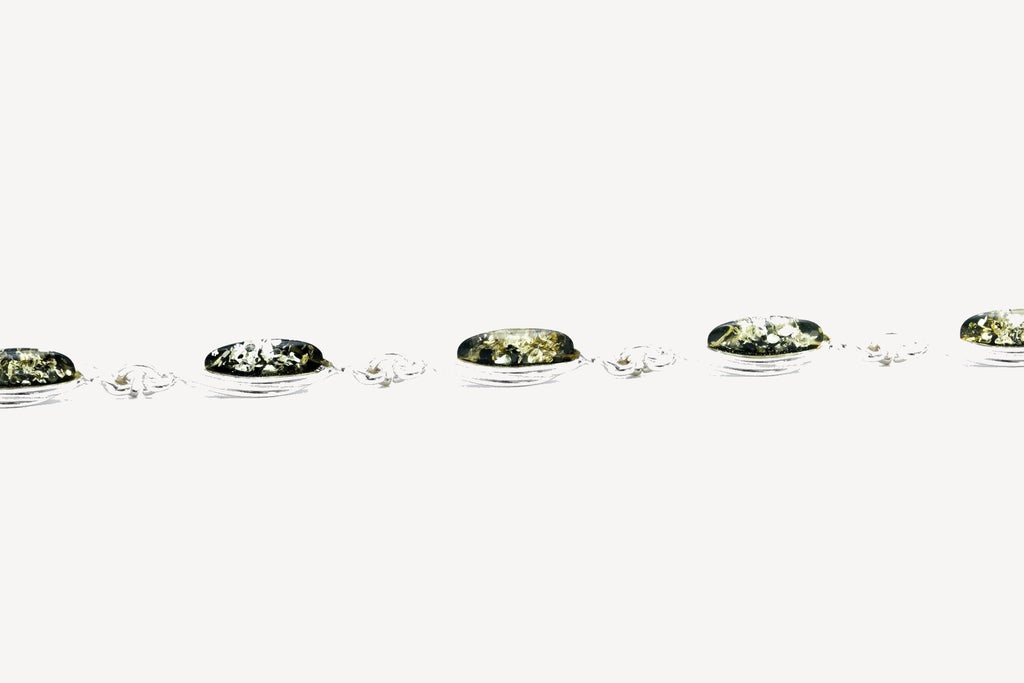 Green Baltic Amber Link Bracelet