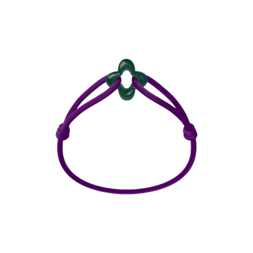 Green Clover Cord Bracelet