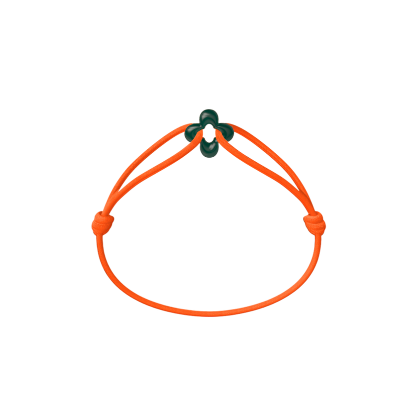 Mini Green Clover Cord Bracelet