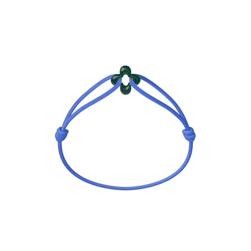 Mini Green Clover Cord Bracelet