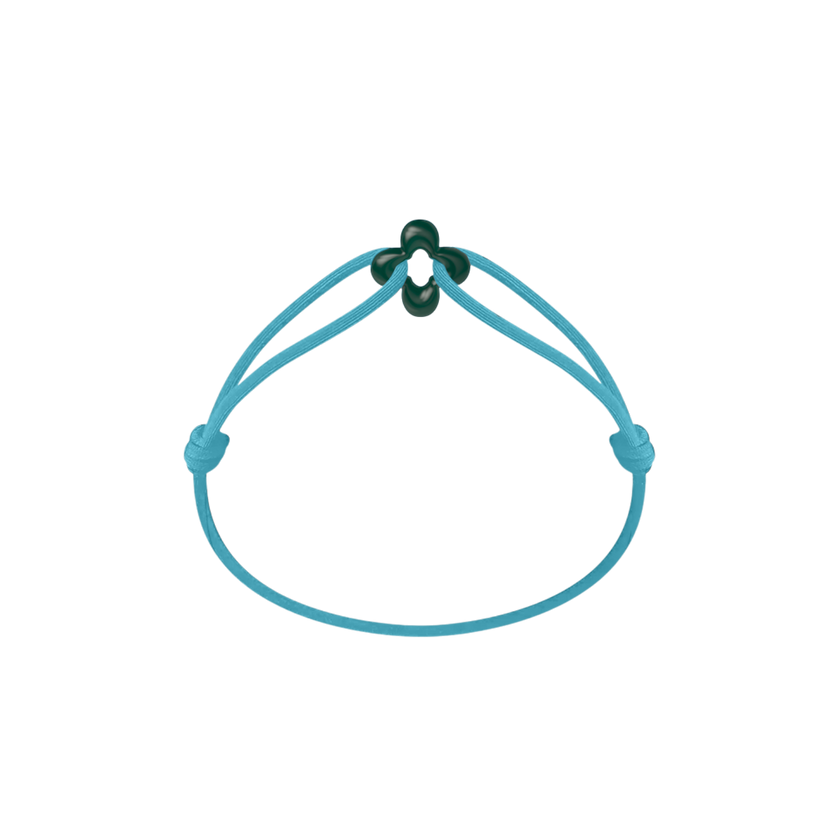 Mini Green Clover Cord Bracelet