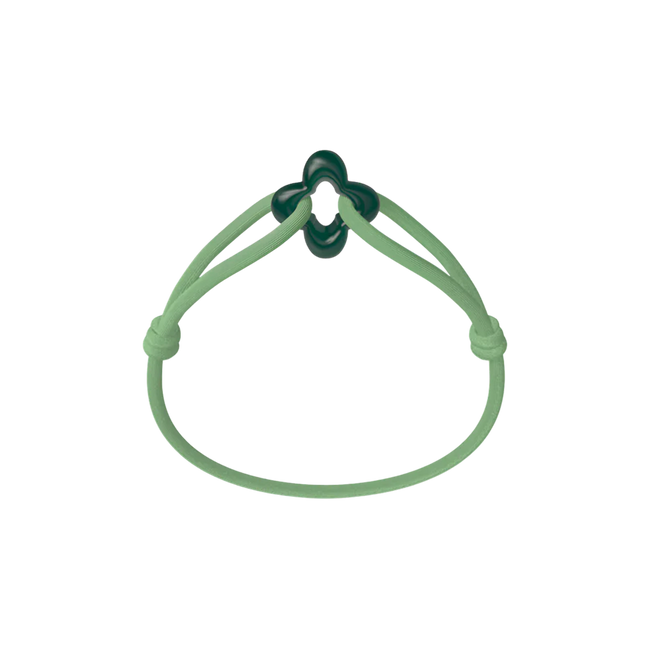 Green Clover Cord Bracelet