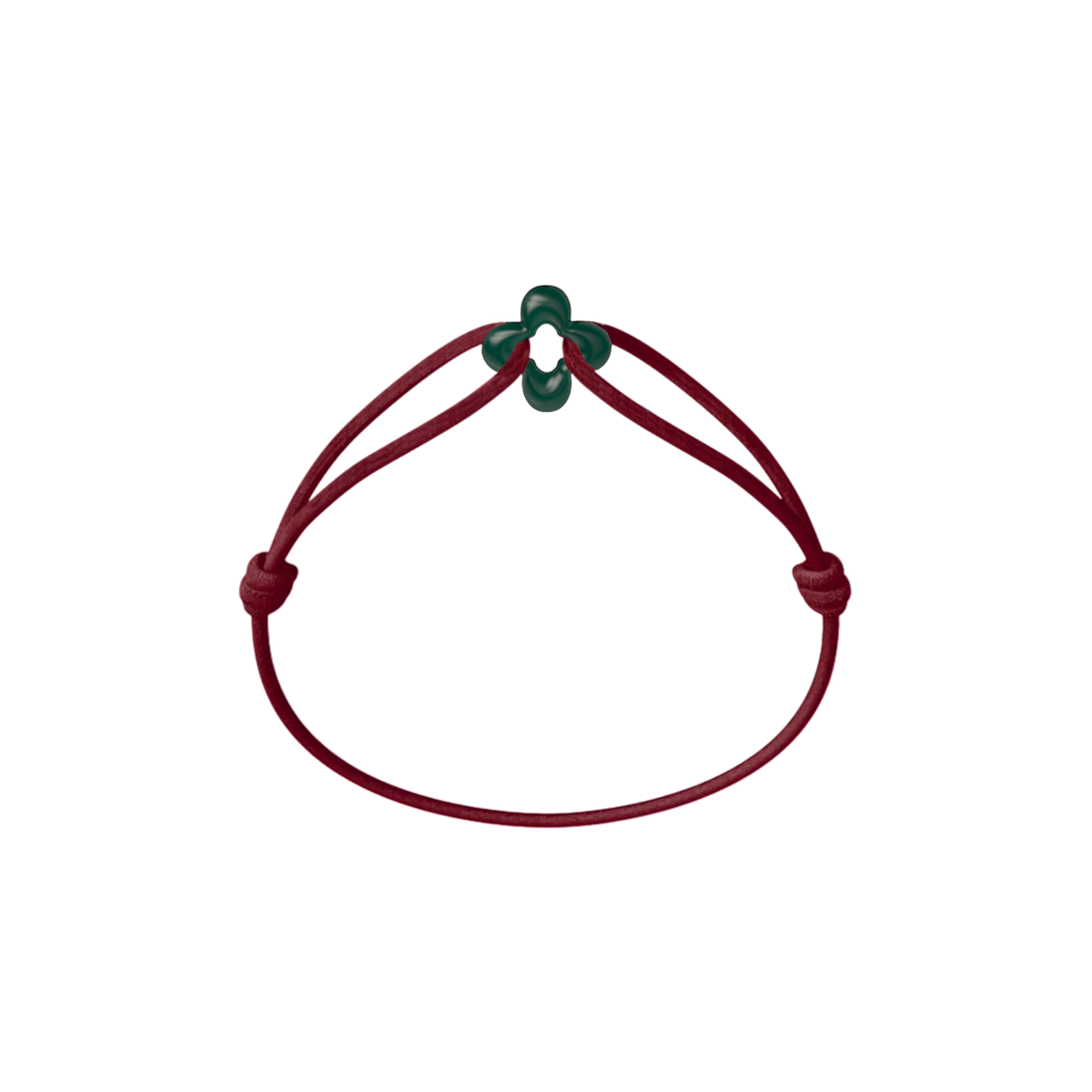 Mini Green Clover Cord Bracelet