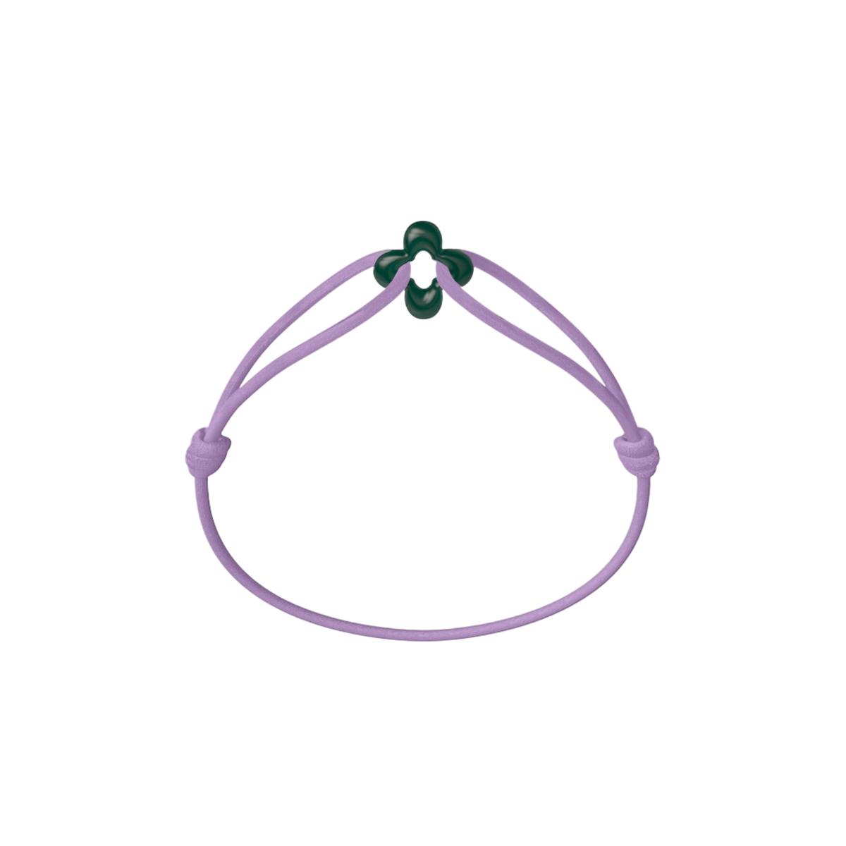 Mini Green Clover Cord Bracelet