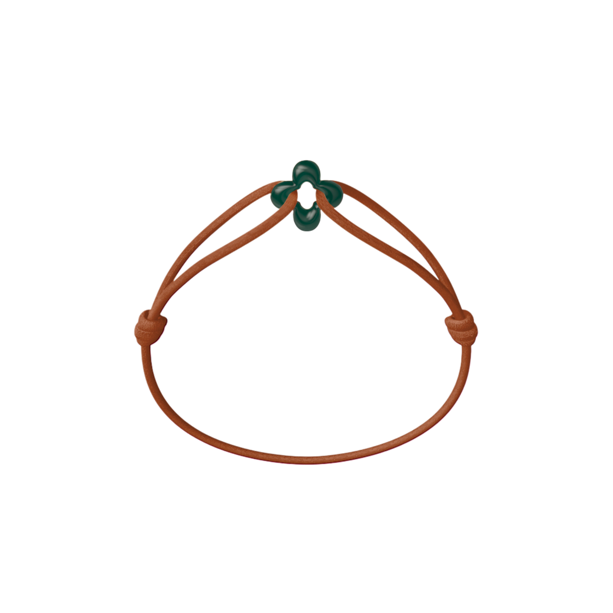 Mini Green Clover Cord Bracelet