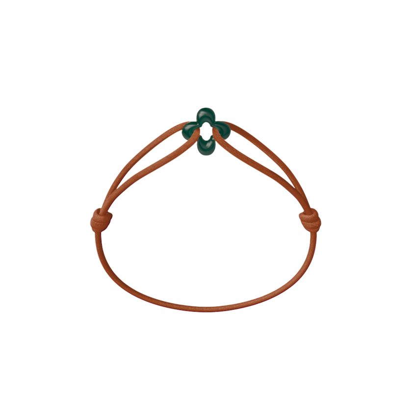 Mini Green Clover Cord Bracelet