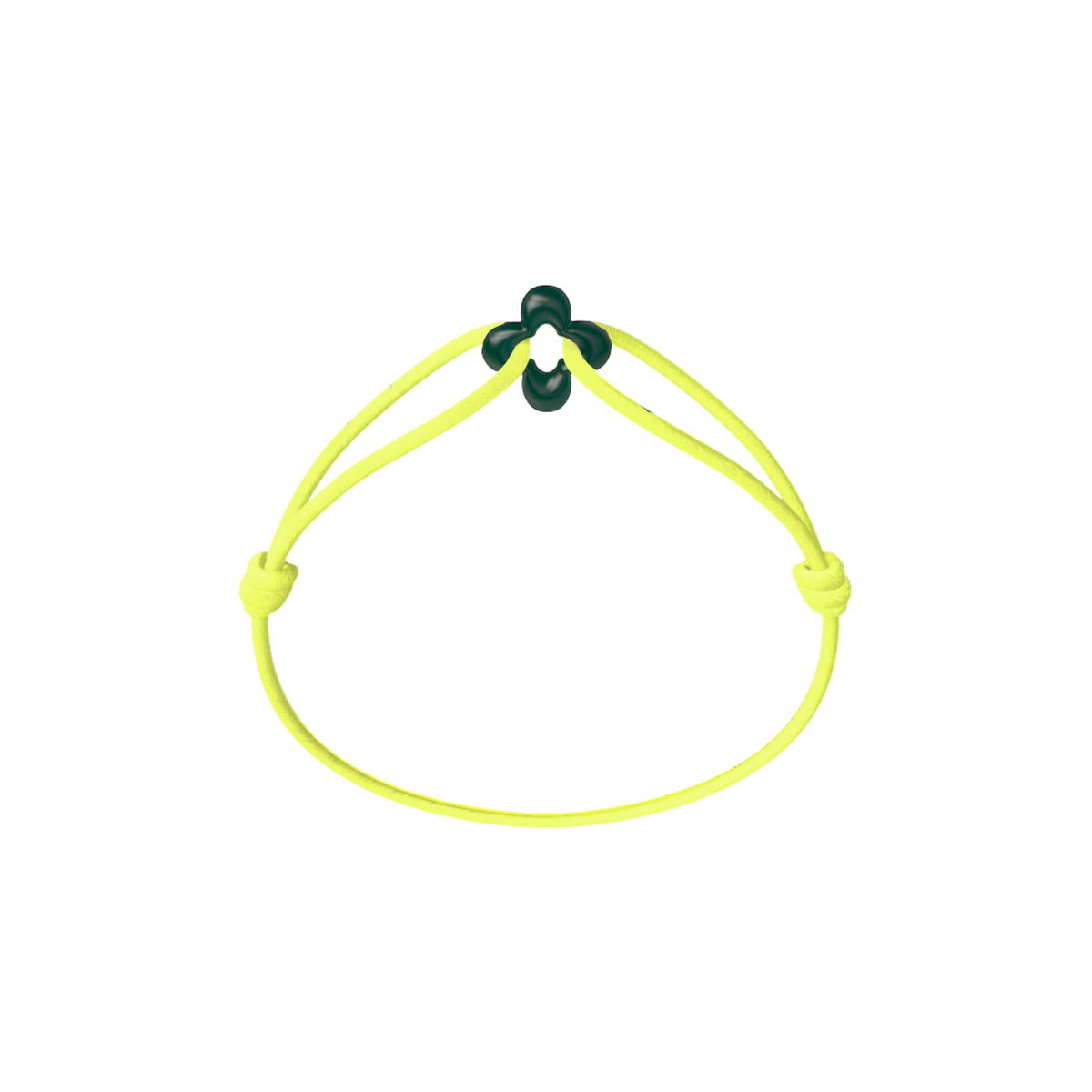 Mini Green Clover Cord Bracelet