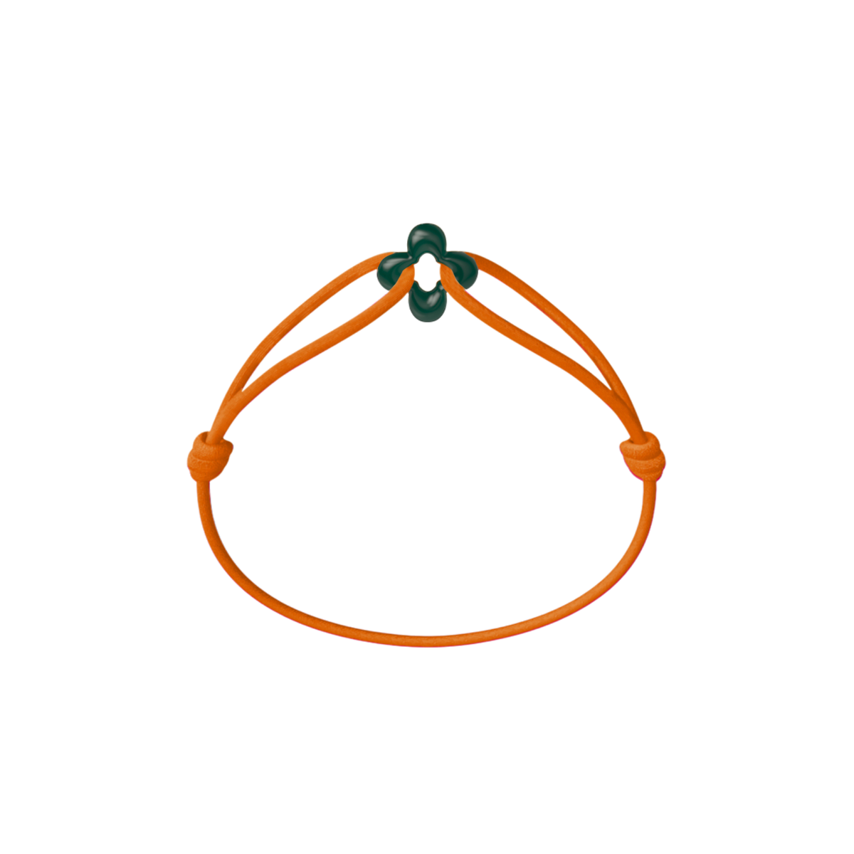 Mini Green Clover Cord Bracelet