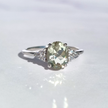 Groene Amethist Ring in Sterling Zilver