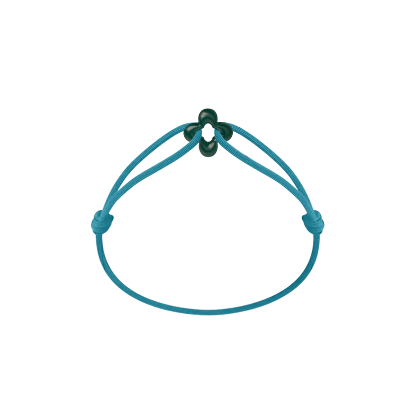 Mini Green Clover Cord Bracelet