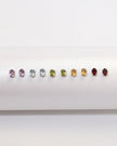 Garnet Oval Stud Earrings in Sterling Silver