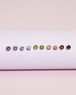 Garnet Round Stud Earrings 6 mm in Sterling Silver