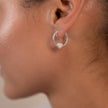 Silber Pink Opal Herz Creolen