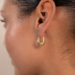 Silver Drop Saddle Hoop Ohrringe