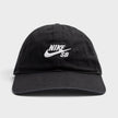 Logo SB Club Unstructured Skate Cap Black White