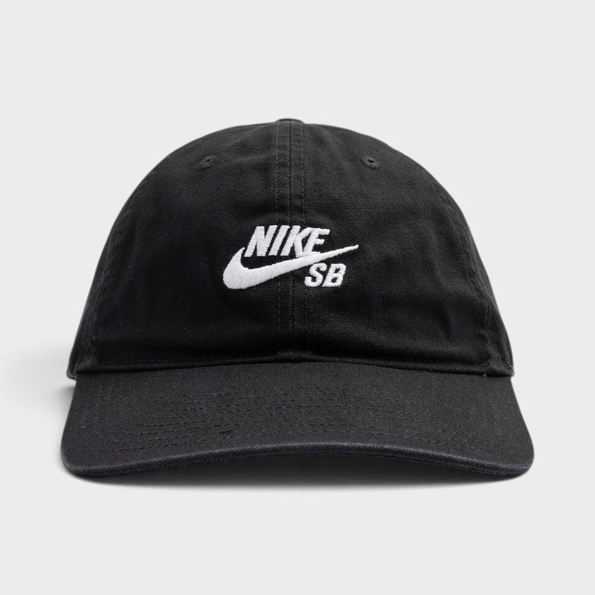 Logo SB Club Unstructured Skate Cap Black White