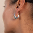 Aurora Hoops Zebra Jasper Silver