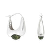 Aurora Hoops Zebra Jasper Silver