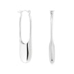 Boucles d'oreilles créoles fines et minimalistes en argent