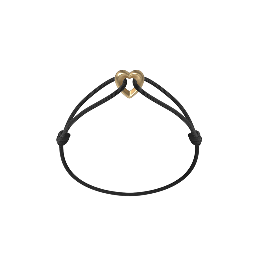 Golden Heart Cord Bracelet