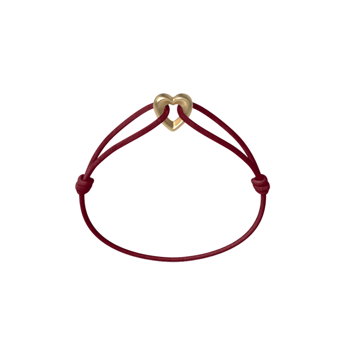 Golden Heart Cord Bracelet