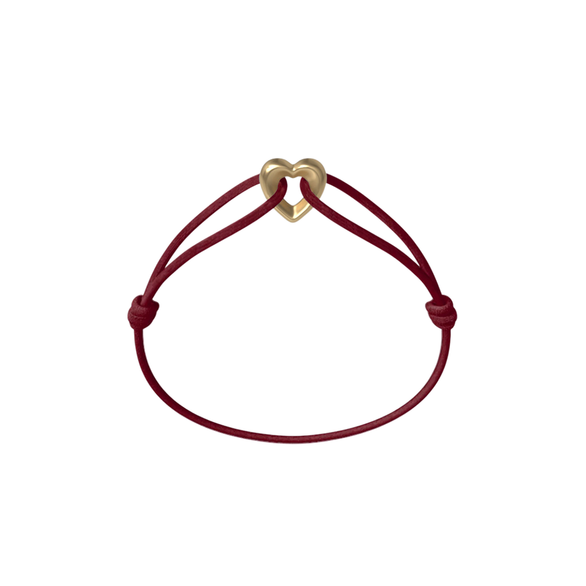 Golden Heart Cord Bracelet