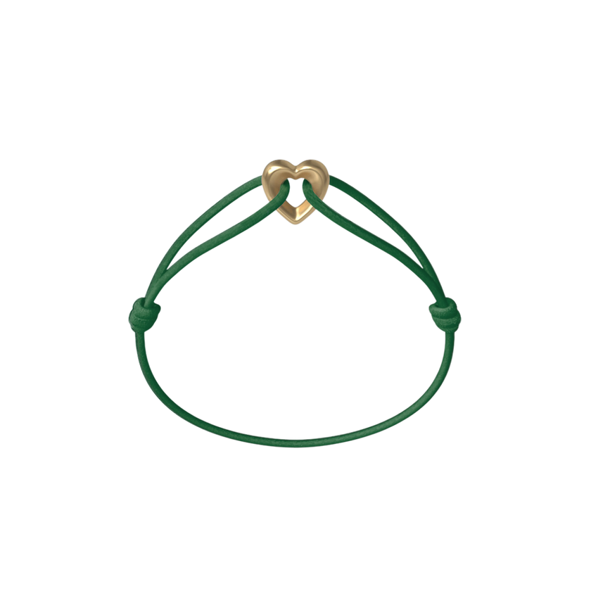 Golden Heart Cord Bracelet