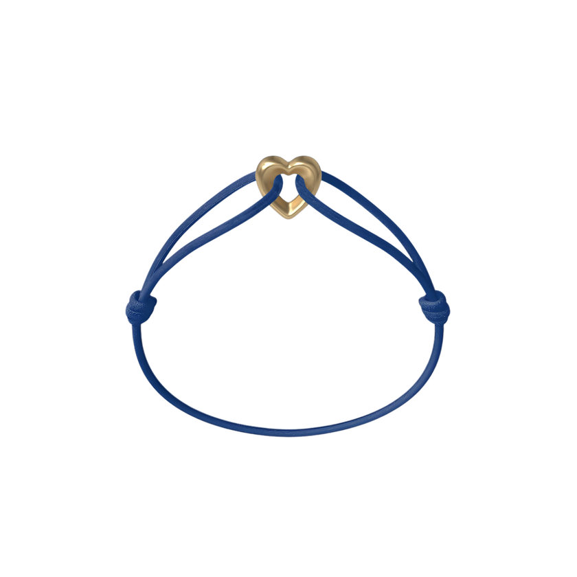 Golden Heart Cord Bracelet